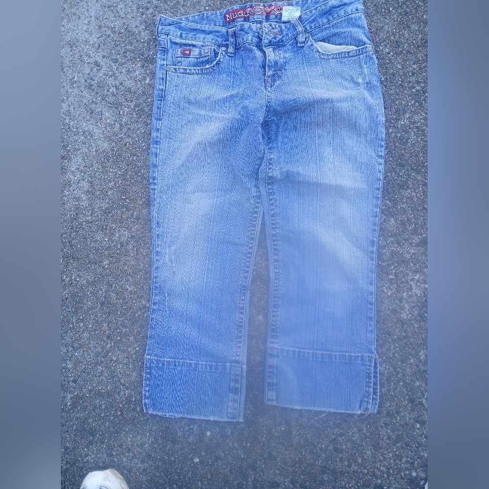 One pair of mud jeans black Says none like new